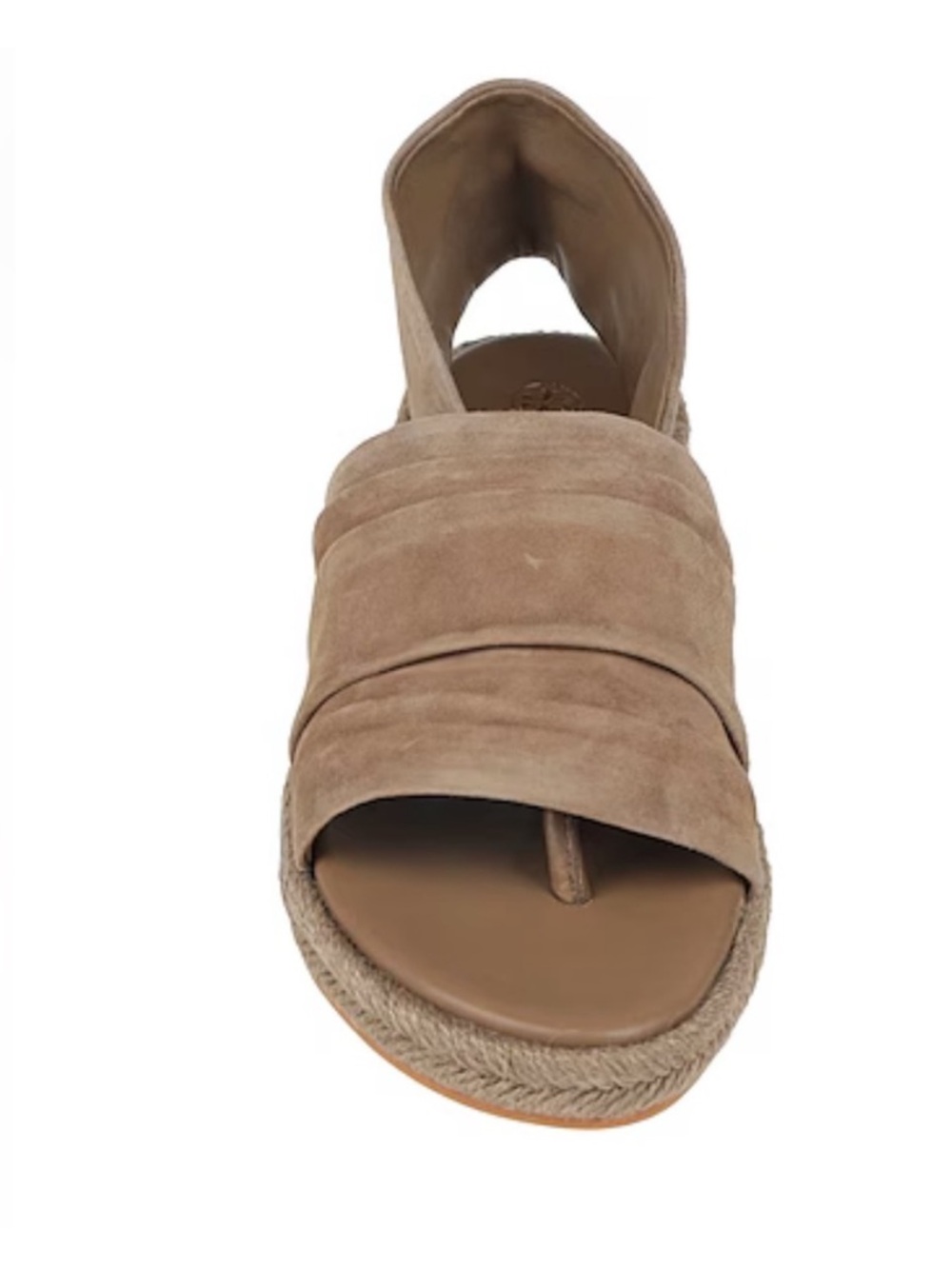 Tory Burch Suede Gathered Slingback Espadrille Sandals